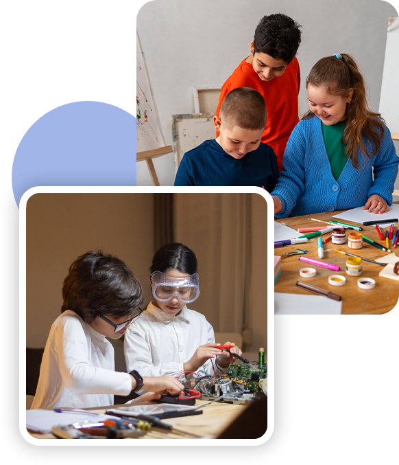 Children working on a project